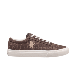 TTWN Bear Low-Top Brown Bear Pattern Canvas Bear Pattern Shoes