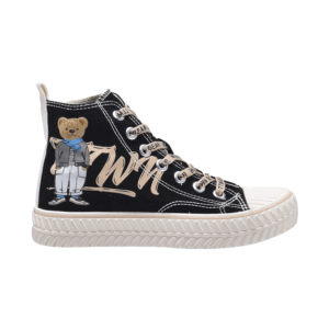 TTWN Bear High-Top Black Canvas Bear Shoes