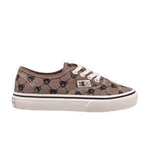 TTWN Bear Low-Top Dark Coffee Big-Eared Bear Pattern Shoes